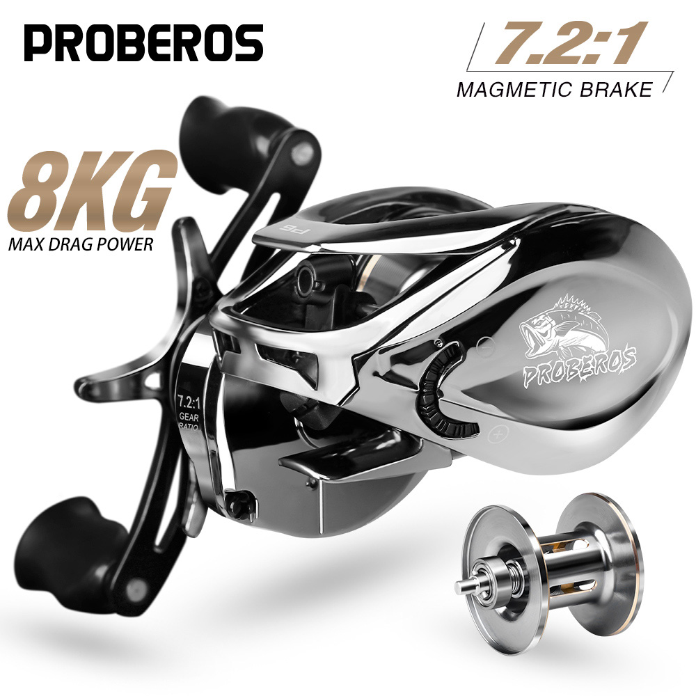 Spincast Reel - PROBEROS Baitcaster Reels - UV Electroplating