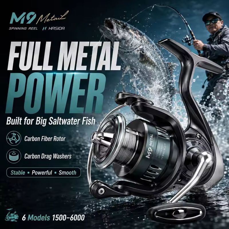 HASIDA M9 Spinning Reel Full M - огляд і ціна Trolling Reel
