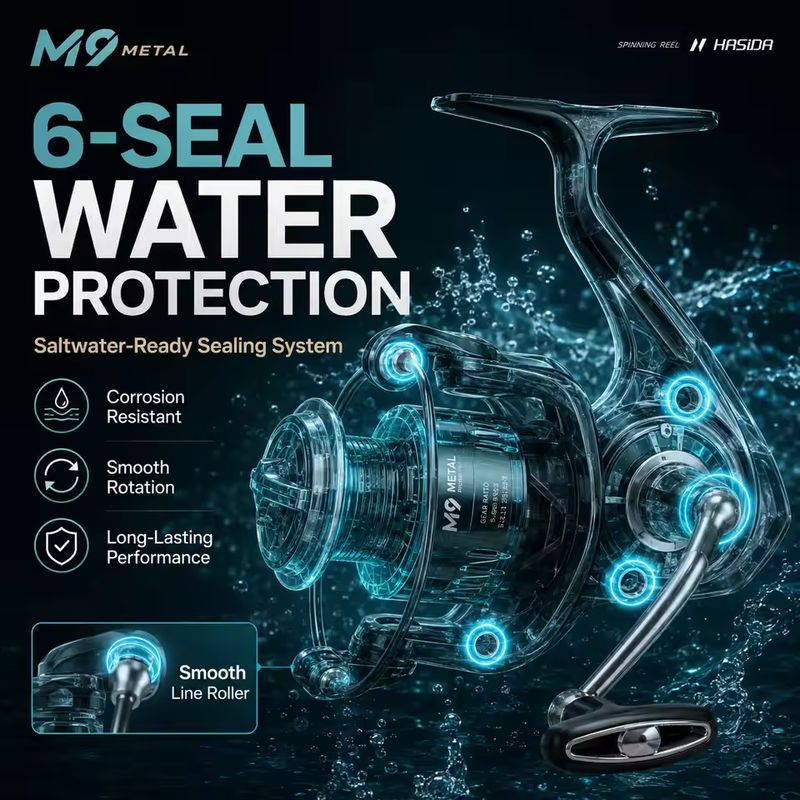 HASIDA M9 Spinning Reel Full M - огляд і ціна Trolling Reel